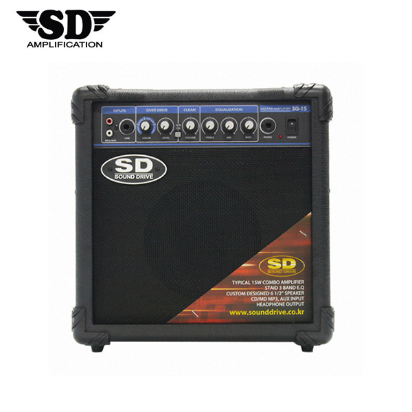 Sound Drive(사운드드라이브) SG-15 사운드드라이브 연습용 기타앰프 15와트