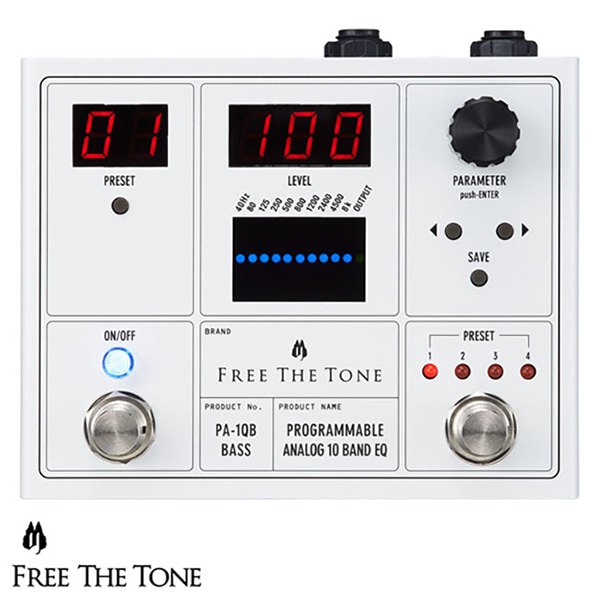 Free The Tone - Programmable Analog 10 Band EQ for Bass (PA-1QB)