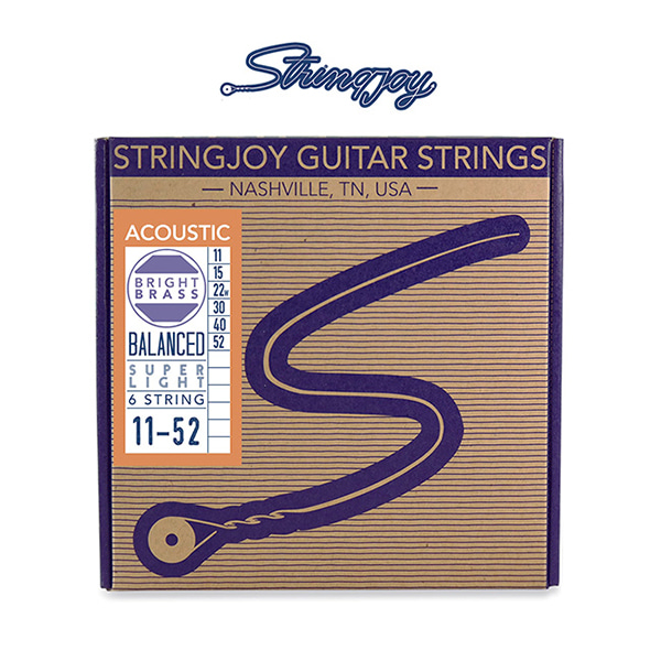 Stringjoy 어쿠스틱 기타 스트링 Acoustic Bright Brass™ 80/20 (SJ-BB1152)