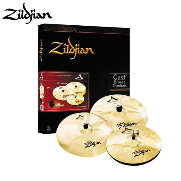 Zildjian(질젼) A-Custom 심벌세트/14HH,16인치,20인치